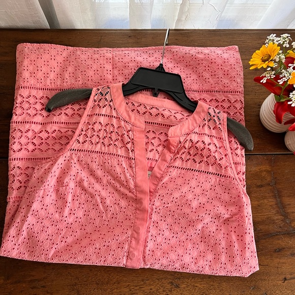 LOFT Eyelet Shift Dress - Picture 2 of 15